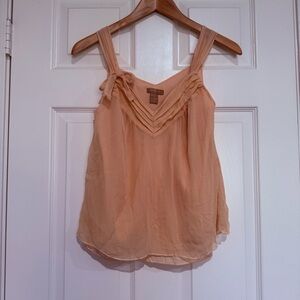 Vintage Y2K Forever 21 Silk Tank Top Peach Small